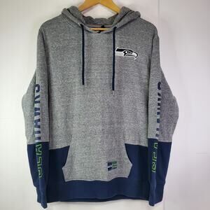 Seahawks NFL Color Block Sweatshirt Two Tone Size Medium Pullover Hoodie